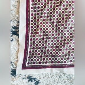 Vintage Geometric Silk Scarf